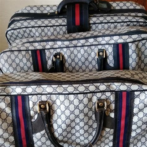 gucci suitcase set|designer luggage sets gucci.